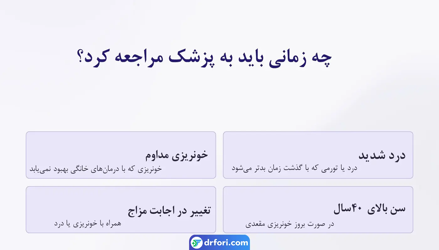 نتیجه گیری بواسیر