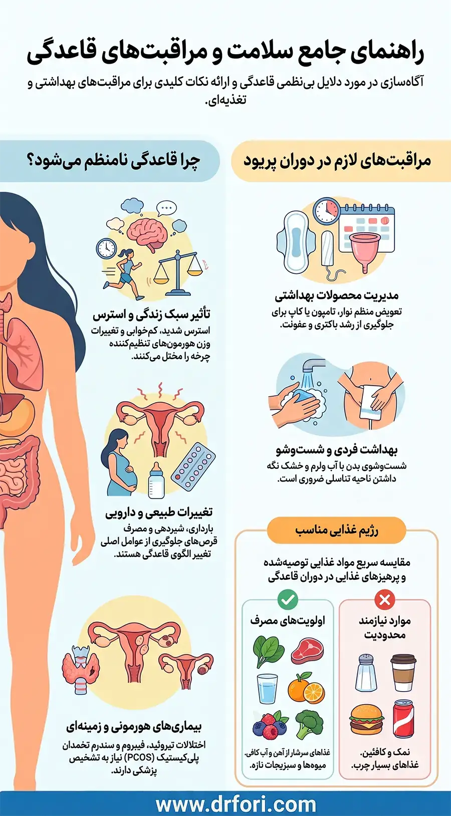 علت پریود نامنظم چیست؟