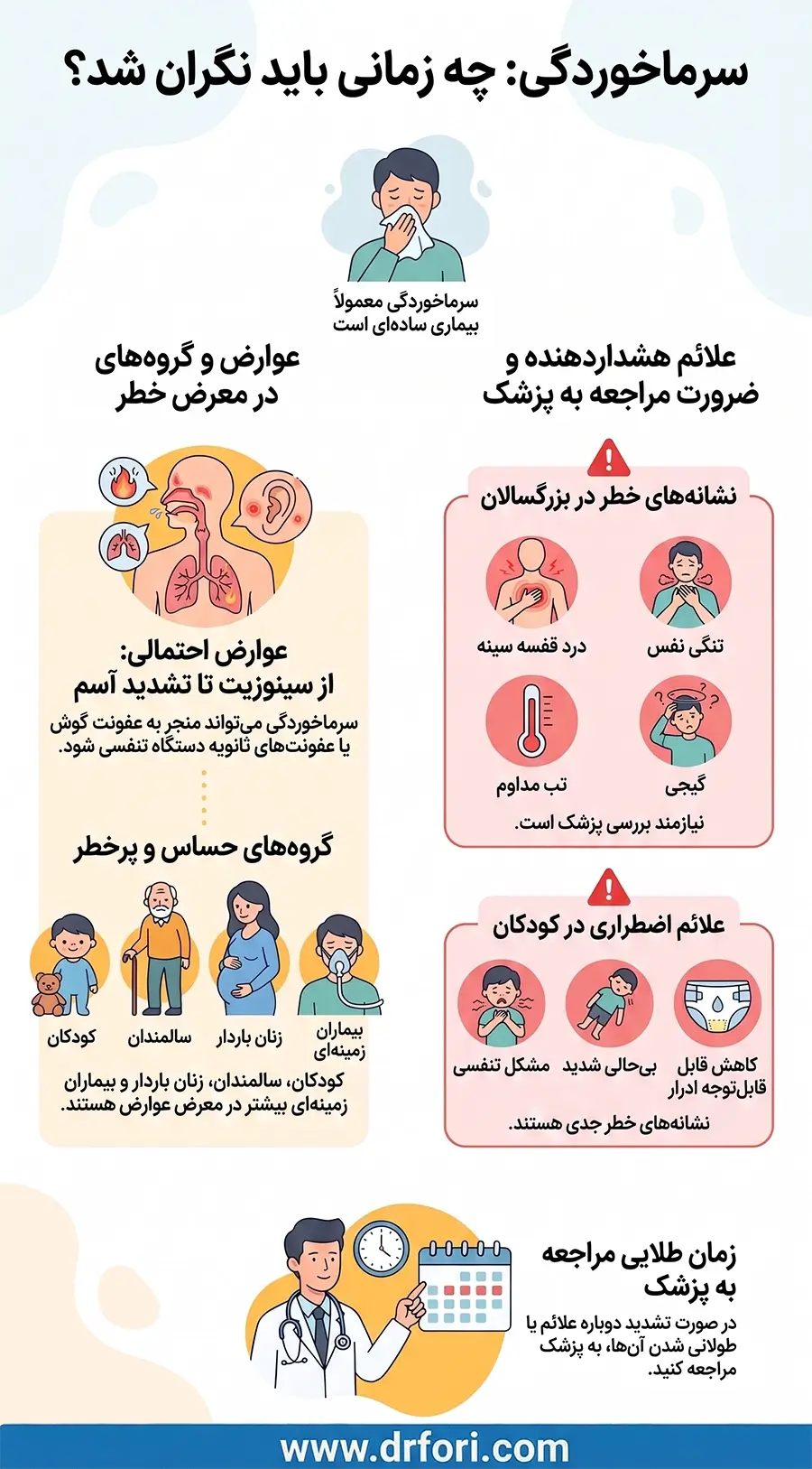 عوارض احتمالی سرماخوردگی