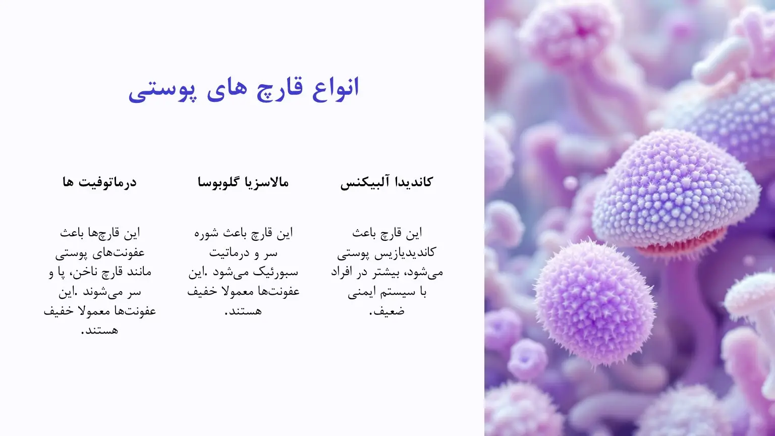 انواع قارچ پوستی
