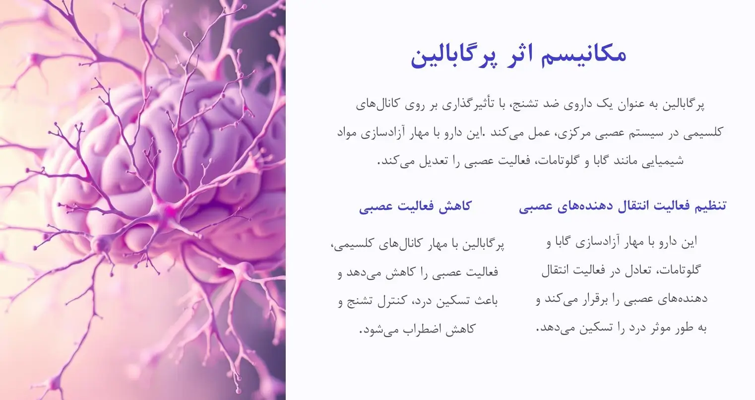 مکانیسم اثر قرص پرگابالین